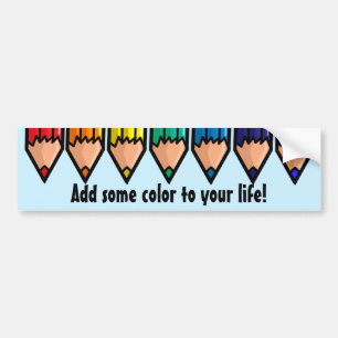 Autocollant De Voiture Crayons de couleur d'arc-en-ciel