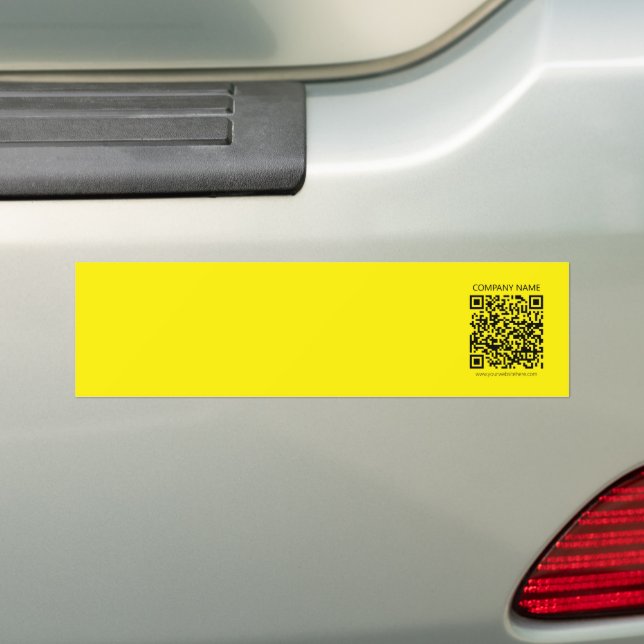 Autocollant De Voiture Créer un code QR | Facilement visible jaune vif no (En voiture)