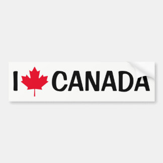 Autocollant De Voiture Créez votre propre feuille d'érable I Love Canada