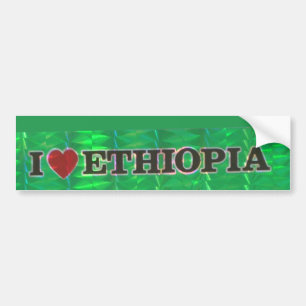 Autocollant De Voiture Créez votre propre J'aime Belle Ethiopie