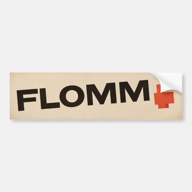Autocollant De Voiture crème FLOMM positavo (Devant)