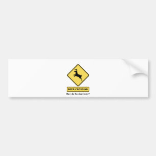 Autocollant De Voiture croisement de cerfs communs