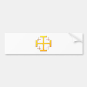 Autocollant De Voiture Croix de Jérusalem