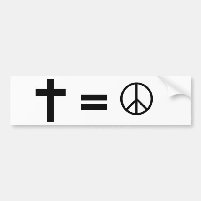 Autocollant De Voiture Croix, égaux, symbole de paix (Devant)