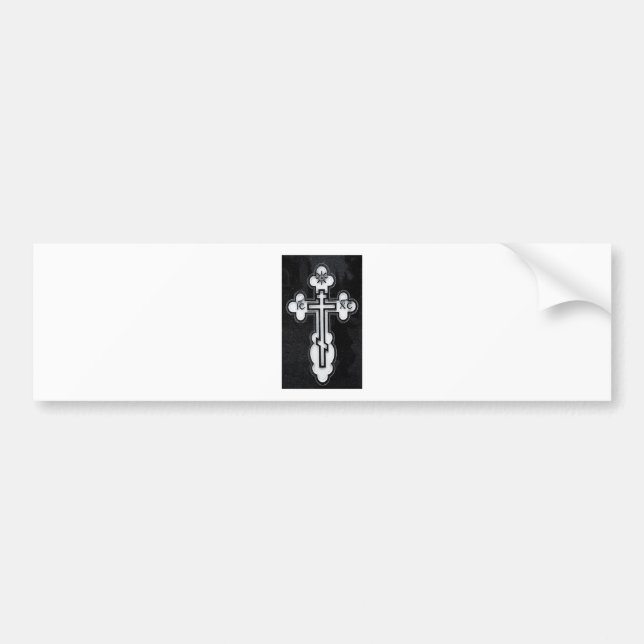 Autocollant De Voiture Croix orthodoxe grecque (Devant)