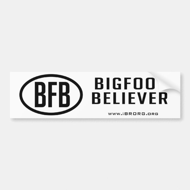 Autocollant De Voiture Croyant de Bigfoot (Devant)
