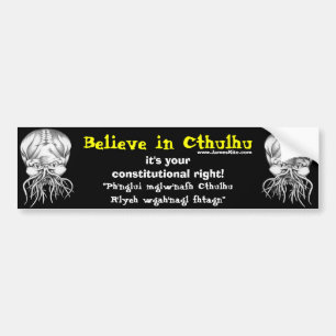 Autocollant De Voiture Croyez au Cthulhu