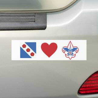 Autocollant De Voiture Crozet Aime Scouts Sticker Bumper