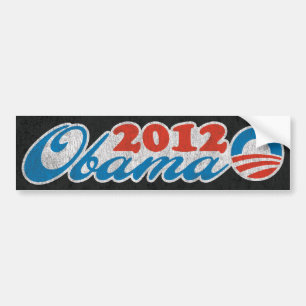 Autocollant De Voiture Cru 2012 d'Obama
