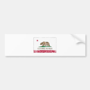 Autocollant De Voiture Cru de drapeau d'état de la Californie