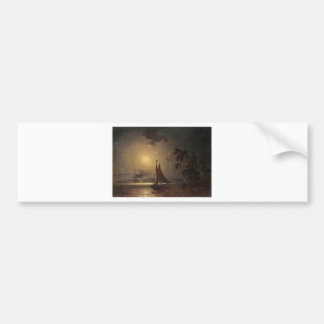 Autocollant De Voiture Cru de nuit de lune de nocturne-voyage de Marcus