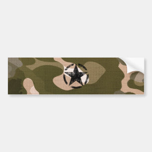 Autocollant De Voiture Cru de pochoir d'étoile sur le camouflage