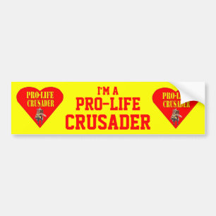 AUTOCOLLANT DE VOITURE CRUSADER ANTI-AVORTEMENT