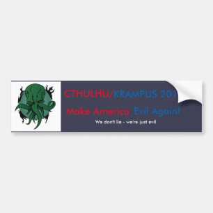 Autocollant De Voiture Cthulhu/Krampus 2016