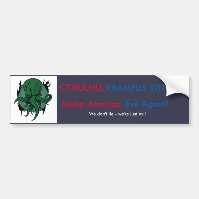 Autocollant De Voiture Cthulhu/Krampus 2016 (Devant)