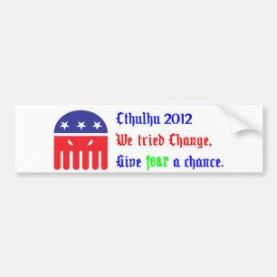 Autocollant De Voiture Cthulhu pour le président 2012