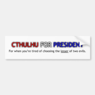 Autocollant De Voiture Cthulhu pour le Président adhésif pour pare-choc