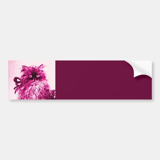Autocollant De Voiture CUISINE AVEC ROSES, Rose Fuchsia Blanc (Devant)