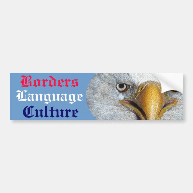Autocollant De Voiture Culture de langue de frontières (Devant)