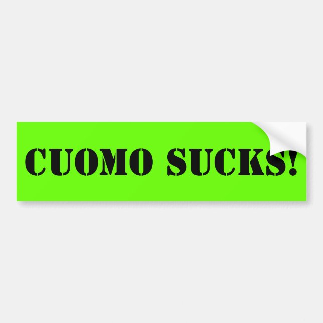 Autocollant De Voiture Cuomo suce - le vert de bases (Devant)
