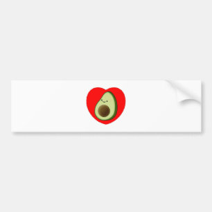 Autocollant De Voiture Cute Avocado Dans Le Coeur Rouge