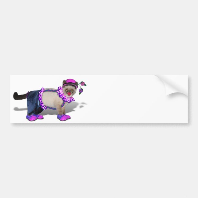 Autocollant De Voiture Cute Clown Kitty (Devant)