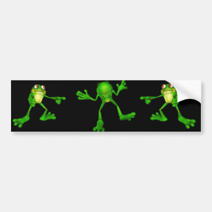 Autocollant De Voiture Cute Froggy verte