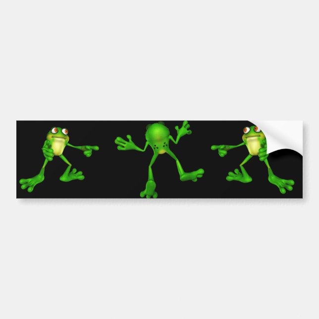 Autocollant De Voiture Cute Froggy verte (Devant)