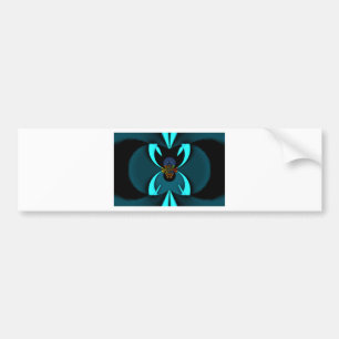 Autocollant De Voiture Cyan Abstrait Art Print