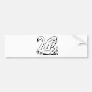 Autocollant De Voiture Cygne gracieux