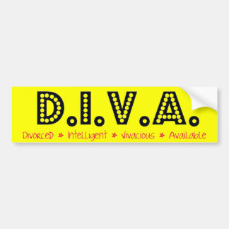 Autocollant De Voiture D.I.V.A. Femme Divorcée