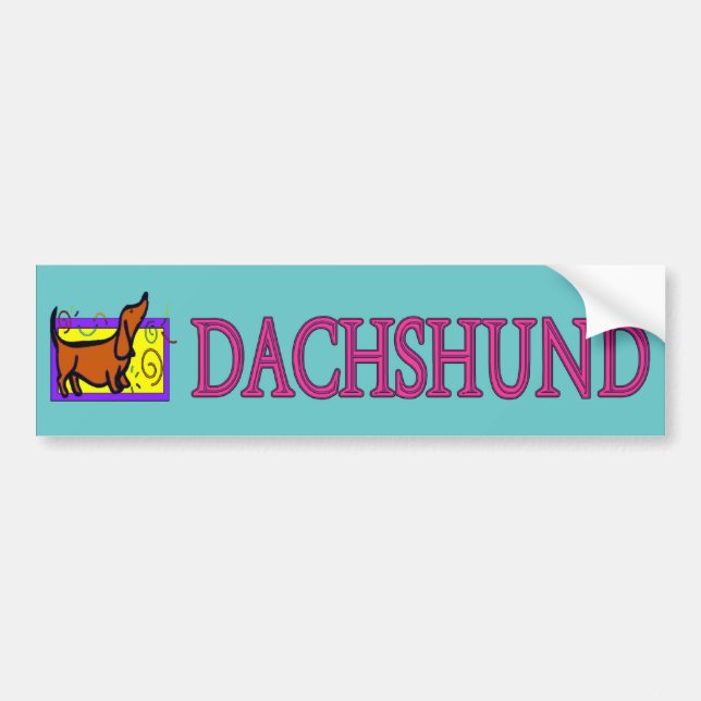 Autocollant De Voiture Dachshund (Devant)