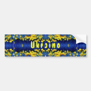 Autocollant De Voiture Daffodique Printemps Ukraine bleu jaune