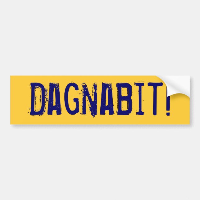 Autocollant De Voiture Dagnabit ! (Devant)