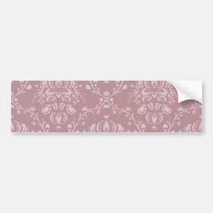 Autocollant De Voiture Damas violet et blanc
