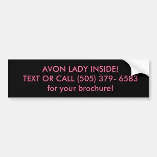 Autocollant De Voiture DAME INSIDE D'AVON ! Xxx-xxxx des TEXTES OU