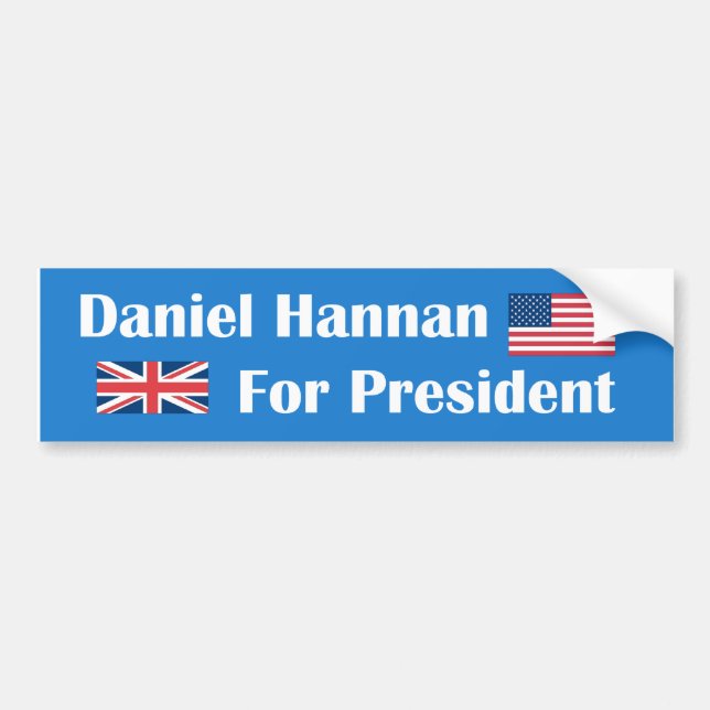 Autocollant De Voiture Daniel Hannan pour le Président adhésif pour (Devant)