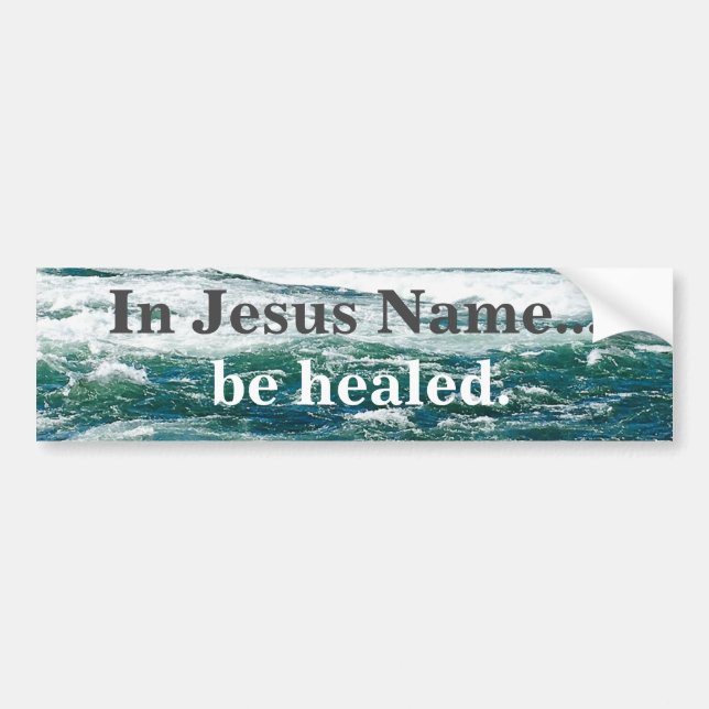 AUTOCOLLANT DE VOITURE DANS LE NOM DE JÉSUS BUMPER STICKER (Devant)