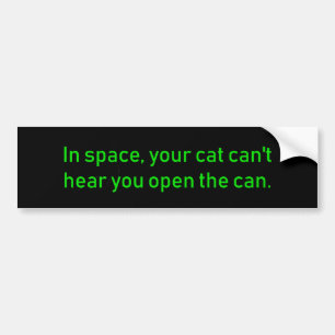 Autocollant De Voiture Dans l'espace, votre chat ne peut pas entendre