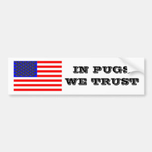 Autocollant De Voiture Dans Pugs We Trust