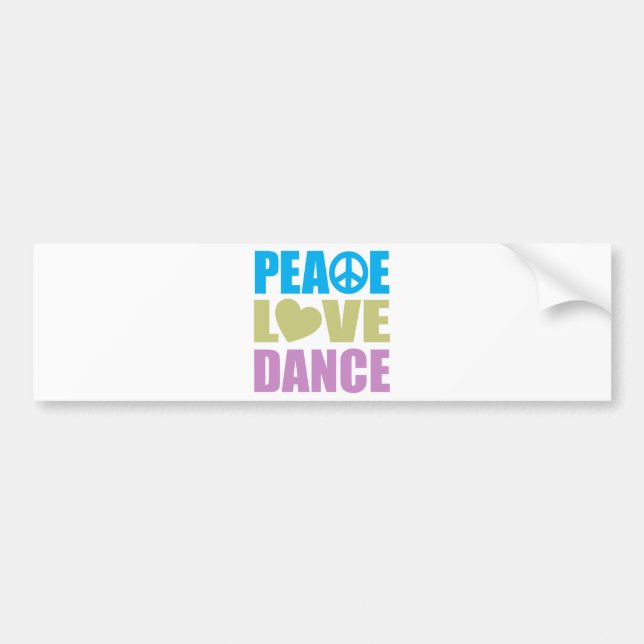 Autocollant De Voiture Danse d'amour de paix (Devant)