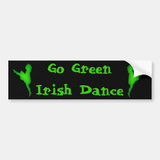 Autocollant De Voiture Danse d'Irlandais de devenez écolo…