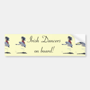 Autocollant De Voiture Danser irlandaise traditionnelle