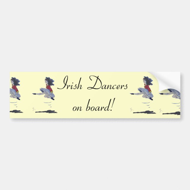 Autocollant De Voiture Danser irlandaise traditionnelle (Devant)
