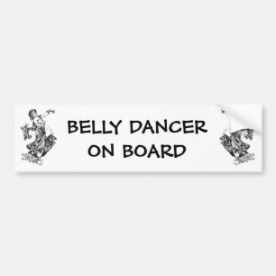 Autocollant De Voiture Danseur du ventre à bord avec danseuse Vintage