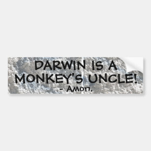 Autocollant De Voiture Darwin est l'oncle d'un singe !