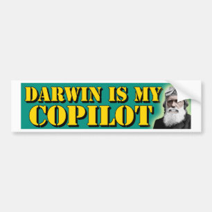 Autocollant De Voiture Darwin est mon co-pilote