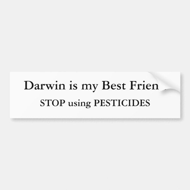 Autocollant De Voiture Darwin est mon meilleur ami, ARRÊT utilisant des (Devant)
