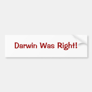Autocollant De Voiture Darwin était exact !