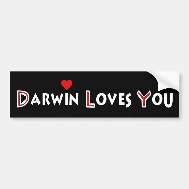 Autocollant De Voiture Darwin vous aime (Devant)
